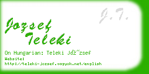 jozsef teleki business card